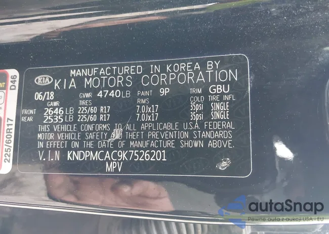 KNDPMCAC9K7526201: 43048661