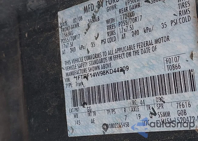 1FTRF14W98KD44209: 43048800