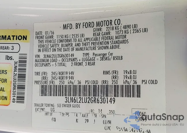 3LN6L2LU2GR630149: 43047922