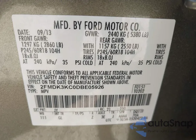 2FMDK3KC0DBE05926: 43048020