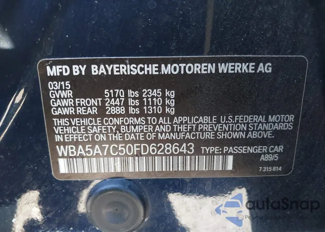 WBA5A7C50FD628643: 43048101