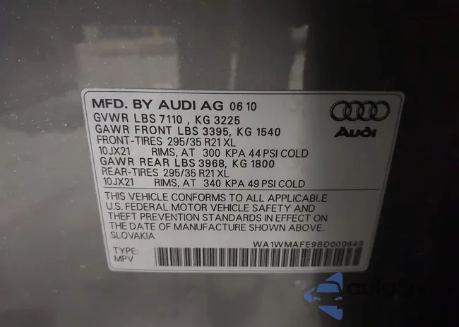 WA1WMAFE9BD000849: 43049500