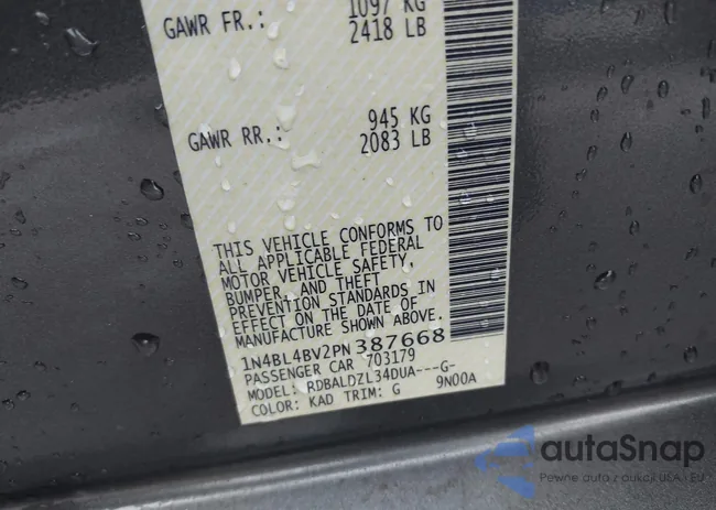 1N4BL4BV2PN387668: 43049704