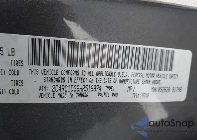 2C4RC1DG6HR516974: 43049739