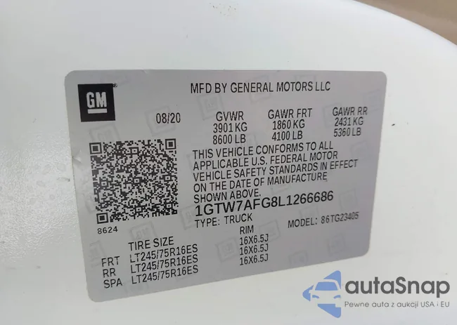 1GTW7AFG8L1266686: 43049760