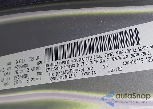 1C4BJWEG7FL604294: 43049776