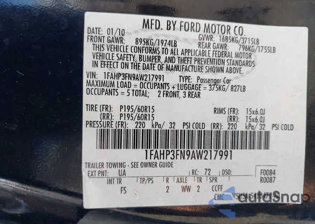 1FAHP3FN9AW217991: 43049824