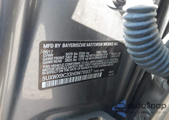 5UXWX9C33H0W76937: 43049025