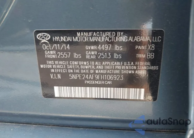 5NPE24AF9FH106923: 43049127