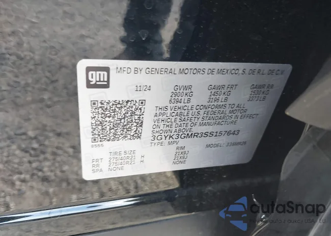 3GYK3GMR3SS157643: 43050563