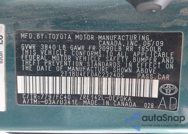 2T1BU4EE0AC232405: 43050620