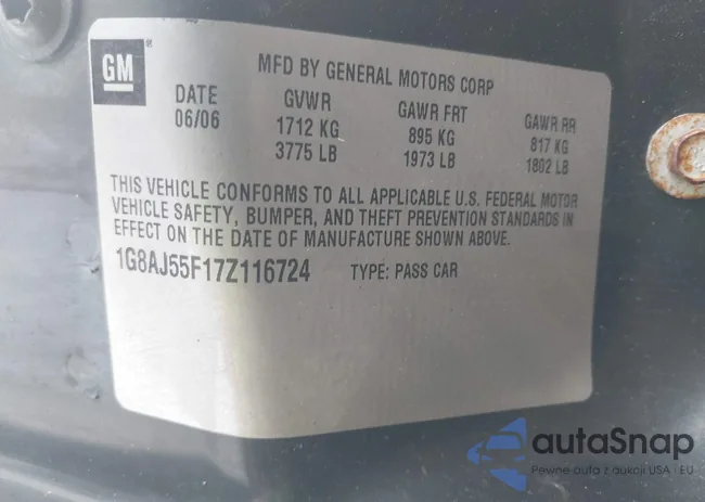 1G8AJ55F17Z116724: 43050647