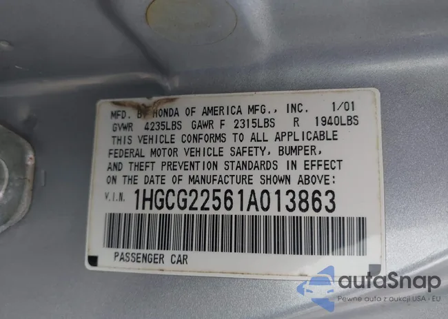 1HGCG22561A013863: 43050092