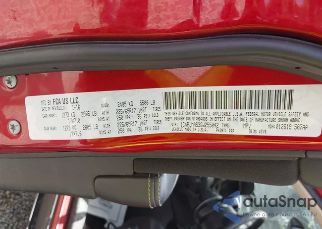 1C4PJMAS3GW255042: 43051297