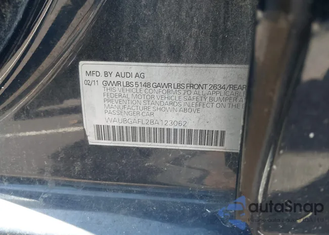 WAUBGAFL2BA123062: 43051482