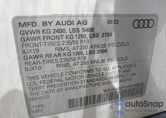 WA1FAAFY1P2168538: 43051576