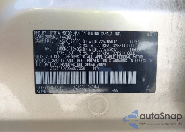 2T3ZF4DV3BW077950: 43051716