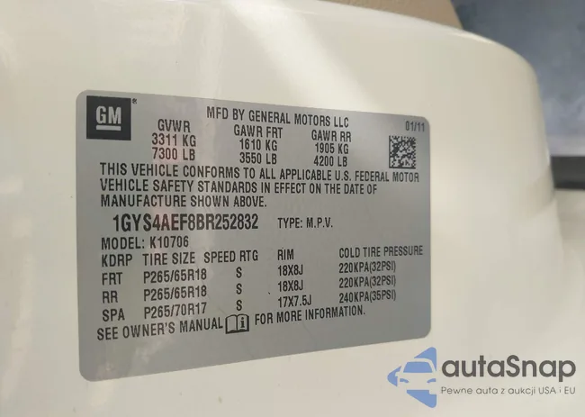 1GYS4AEF8BR252832: 43051731