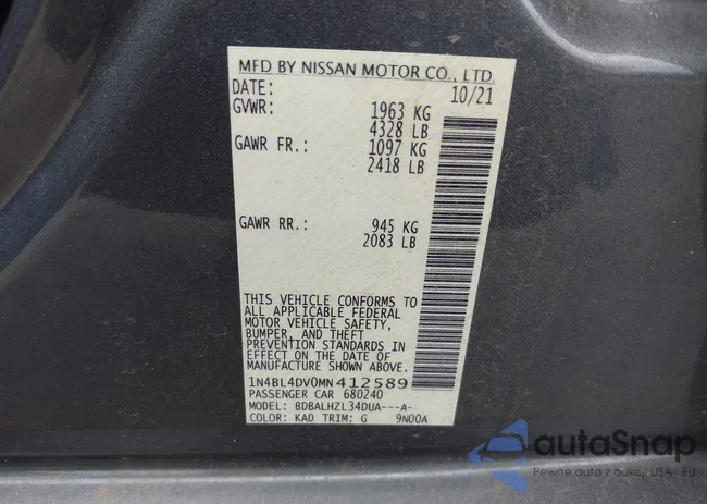 1N4BL4DV0MN412589: 43051744