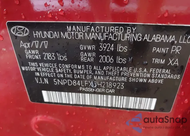 5NPD84LFXJH218923: 43050941