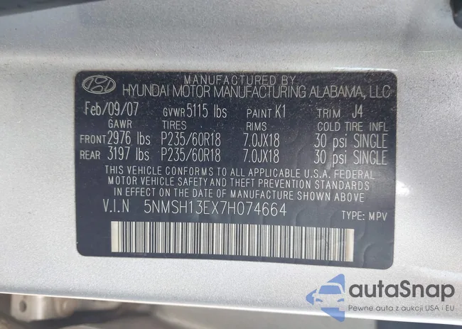 5NMSH13EX7H074664: 43051106