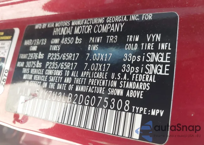 5XYZU3LB2DG075308: 43051107