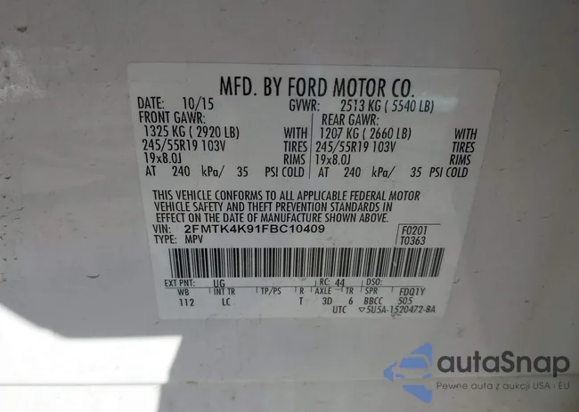 2FMTK4K91FBC10409: 43051206