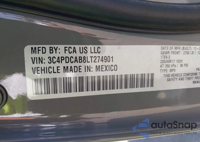 3C4PDCAB8LT274901: 43052346