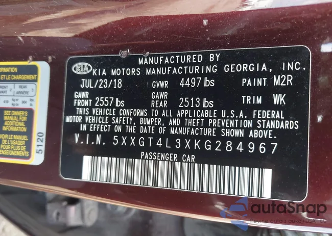 5XXGT4L3XKG284967: 43052360