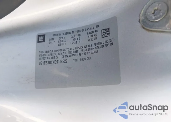 2G1FB3D3XD9104929: 43052570