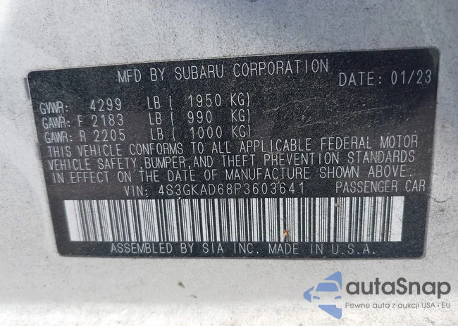 4S3GKAD68P3603641: 43052685