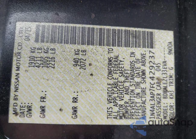 1N4AL3AP7FC429237: 43052723