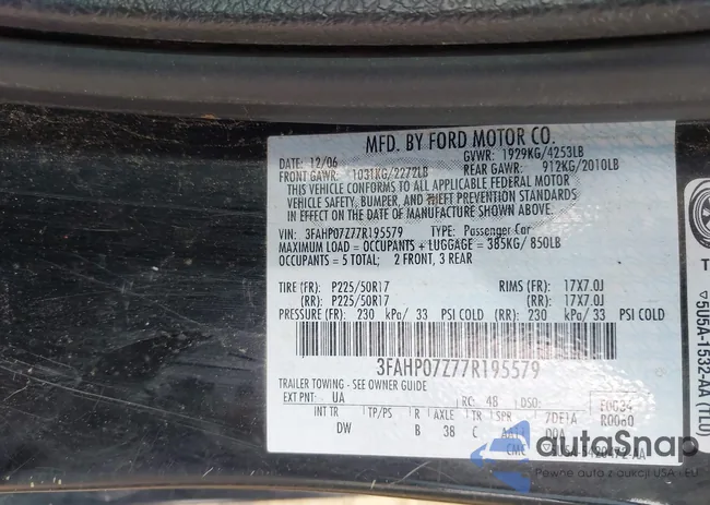 3FAHP07Z77R195579: 43052754