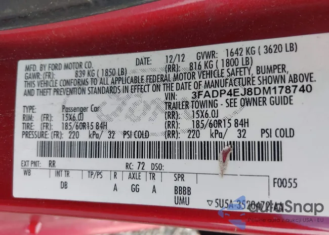 3FADP4EJ8DM178740: 43052806