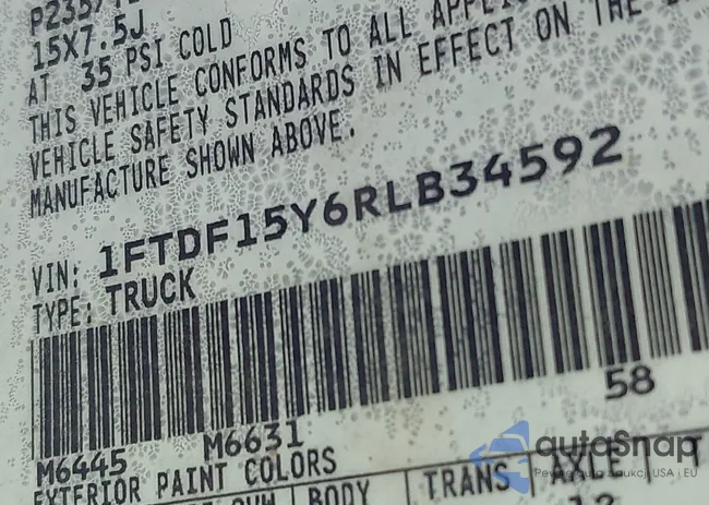 1FTDF15Y6RLB34592: 43051885