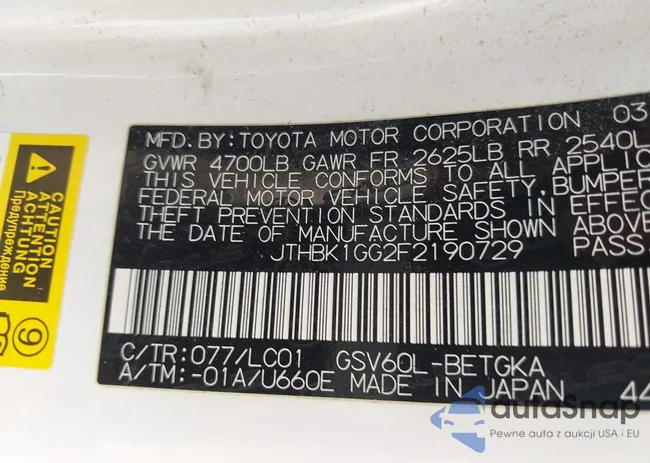 JTHBK1GG2F2190729: 43051890