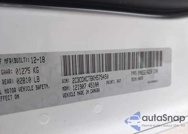 2C3CDXCT6KH575450: 43051925