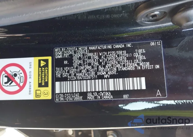 2T2ZK1BA7DC097511: 43052021