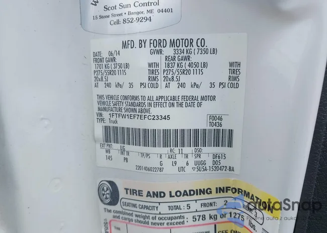 1FTFW1EF7EFC23345: 43052036