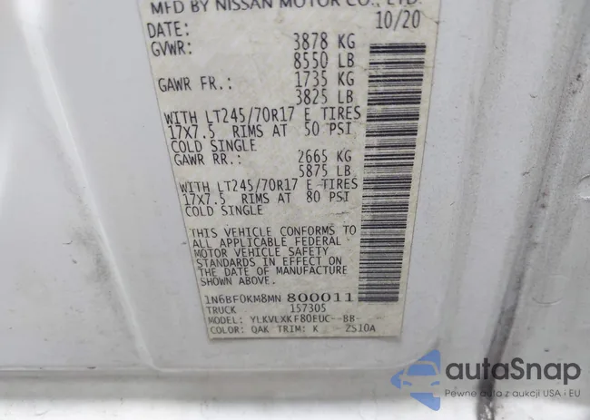 1N6BF0KM8MN800011: 43053460