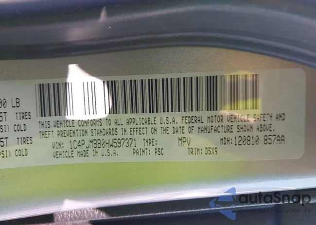 1C4PJMBB0HW597371: 43053512