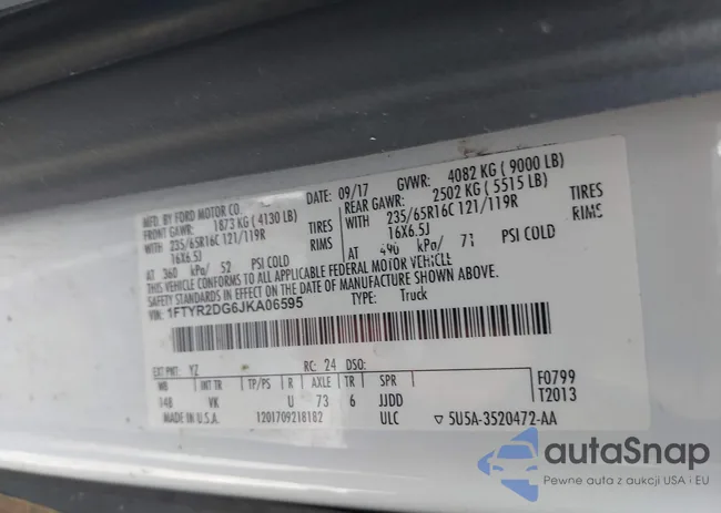 1FTYR2DD6JKA06595: 43053515