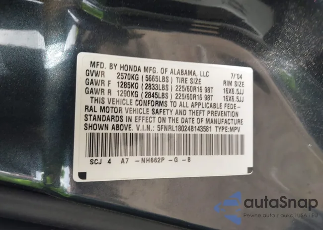 5FNRL18024B143581: 43053663