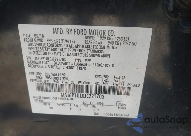 MAJ6P1UL0JC221703: 43053795