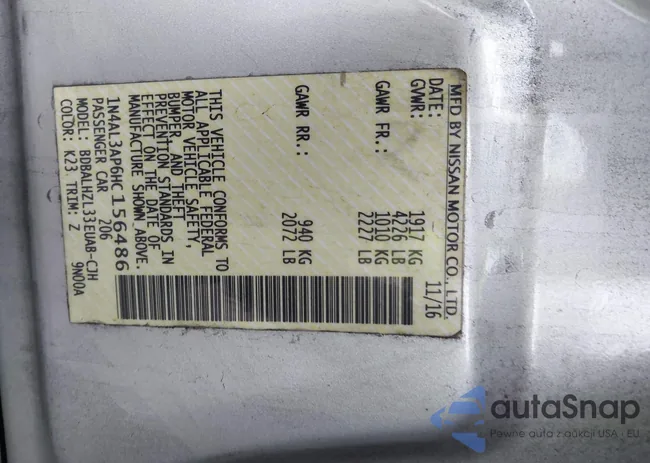 1N4AL3AP6HC156486: 43053227