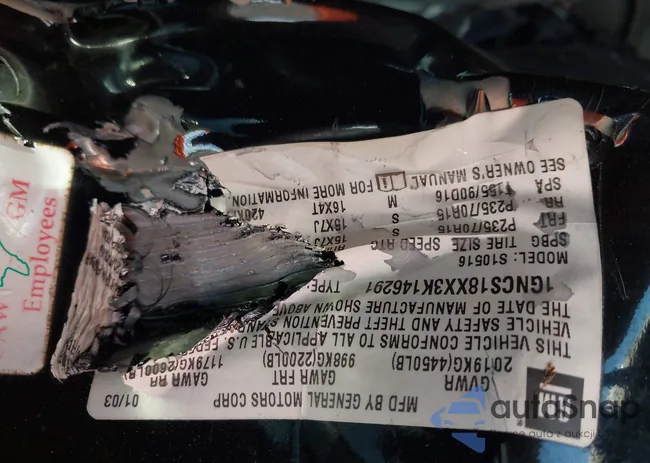 1GNCS18XX3K146291: 43054281