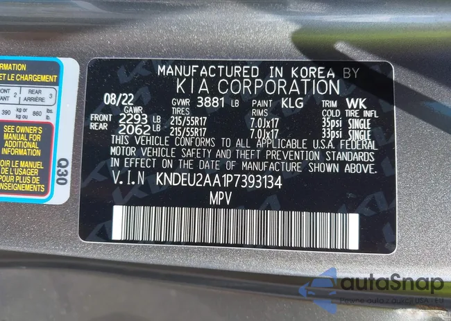 KNDEU2AA1P7393134: 43054336