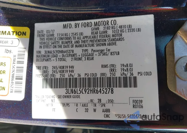 3LN6L5C92HR645278: 43054352