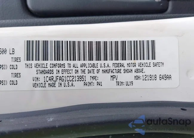 1C4RJFAG1CC213951: 43054420