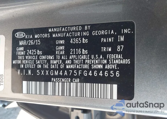 5XXGM4A75FG46456: 43054563